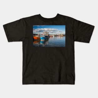 Stranraer Harbour and Fishing Boats Photograph Dumfries and Galloway Kids T-Shirt